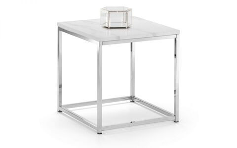 SCA102 White Marble Top Lamp Table