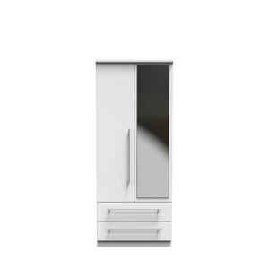 2ft6in 2 Drawer Mirror Robe