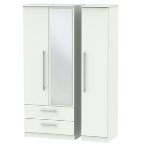 SHE132 Triple 2 Drawer Mirror Robe