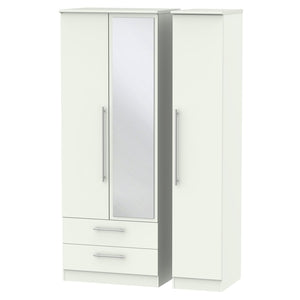 SHE142 Triple 2 Drawer Mirror Robe