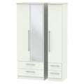 SHE162 Triple 2 Drawer Mirror + Drawer Robe