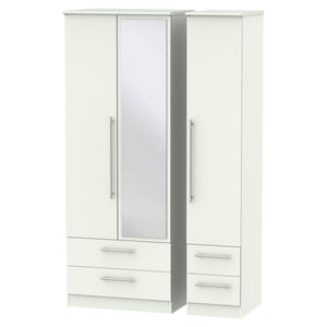 SHE162 Triple 2 Drawer Mirror + Drawer Robe