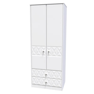 081 Tall 2ft 6in 2 Drawer Robe