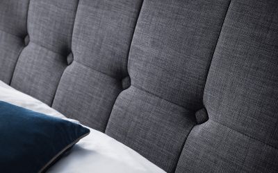 High Headboard Bed 180Cm - Slate Linen