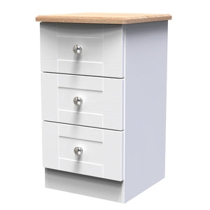 SUS001 3 Drawer Bedside