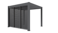 Adjustable Aluminium Louvre Slat Panel 1.3m - Grey