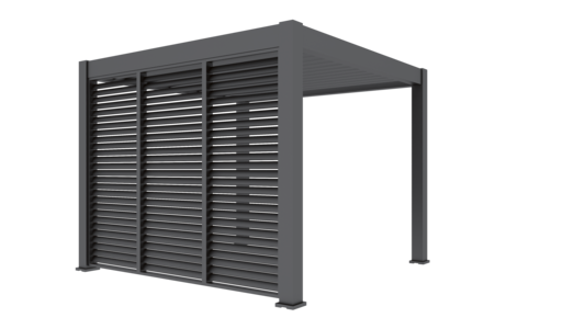 Adjustable Aluminium Louvre Slat Panel 1.3m - Grey