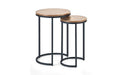 TRI220 Round Nesting Side Tables Sonoma Oak