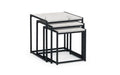 TRI503 Nest Of 3 Tables - White Marble