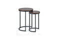 TRI520 Round Nesting Side Tables Walnut