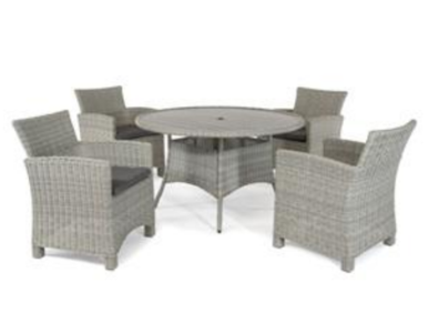 120cm Round Table & 4 Chairs