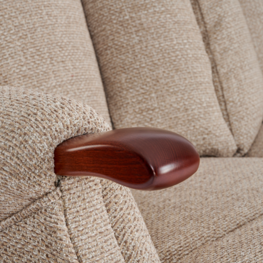 Standard Single Motor Recliner With Headrest & Lumbar - Teak