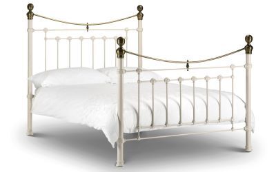 VIC002 Stone White Bed 135Cm