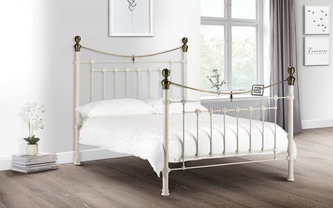 VIC003 Stone White Bed 150Cm