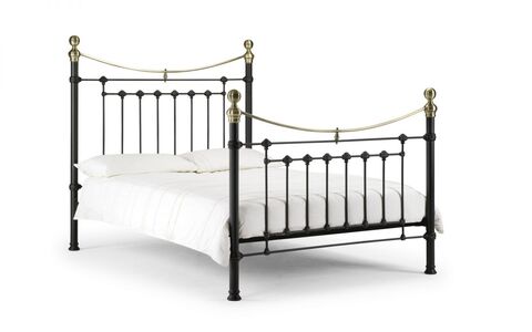 VIC005 Satin Black Bed 135Cm
