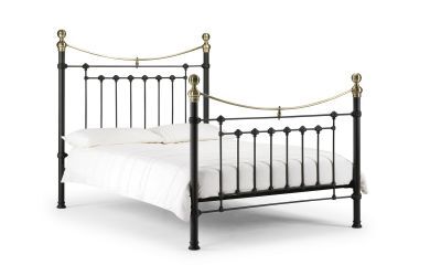 VIC006 Satin Black Bed 150Cm