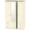 VIE152 Triple 2 Drawer Mirror + Drawer Robe