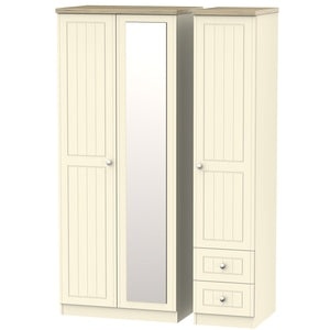 VIE157 Triple Mirror + Drawer Robe