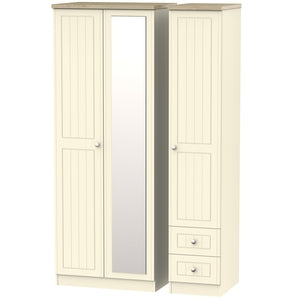 VIE167 Triple Mirror + Drawer Robe