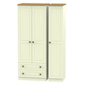 WAR142 Triple 2 Drawer Mirror Robe