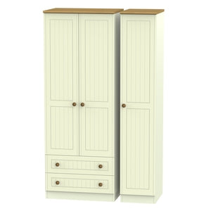 WAR142 Triple 2 Drawer Mirror Robe