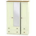 WAR152 Triple 2 Drawer Mirror + Drawer Robe