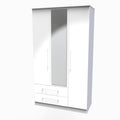 WOR142 Tall Triple 2 Drawer Mirror Robe