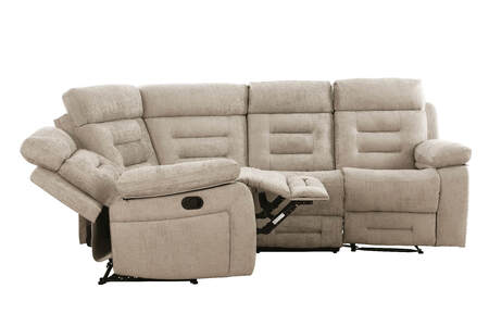 Corner Group Manual Recliner - Latte