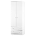 YAR081 Tall 2 Drawer Double Wardrobe