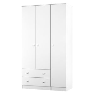 YAR141 Tall 2 Drawer Tiple Wardrobe