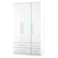 YOR162 Tall 3 Door Center Mirror Drawer Robe
