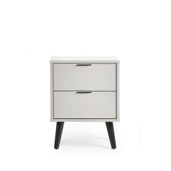 2 Drawer Bedside - Soft Close - Silk Grey