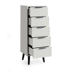 5 Drawer Chest - Soft Close - Silk Grey