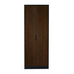2 Door Wardrobe - Soft Close - Walnut/Black