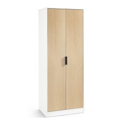 2 Door Wardrobe - Soft Close - White/Oak