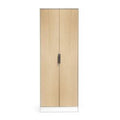 ALB024 2 Door Wardrobe - Soft Close - White/Oak