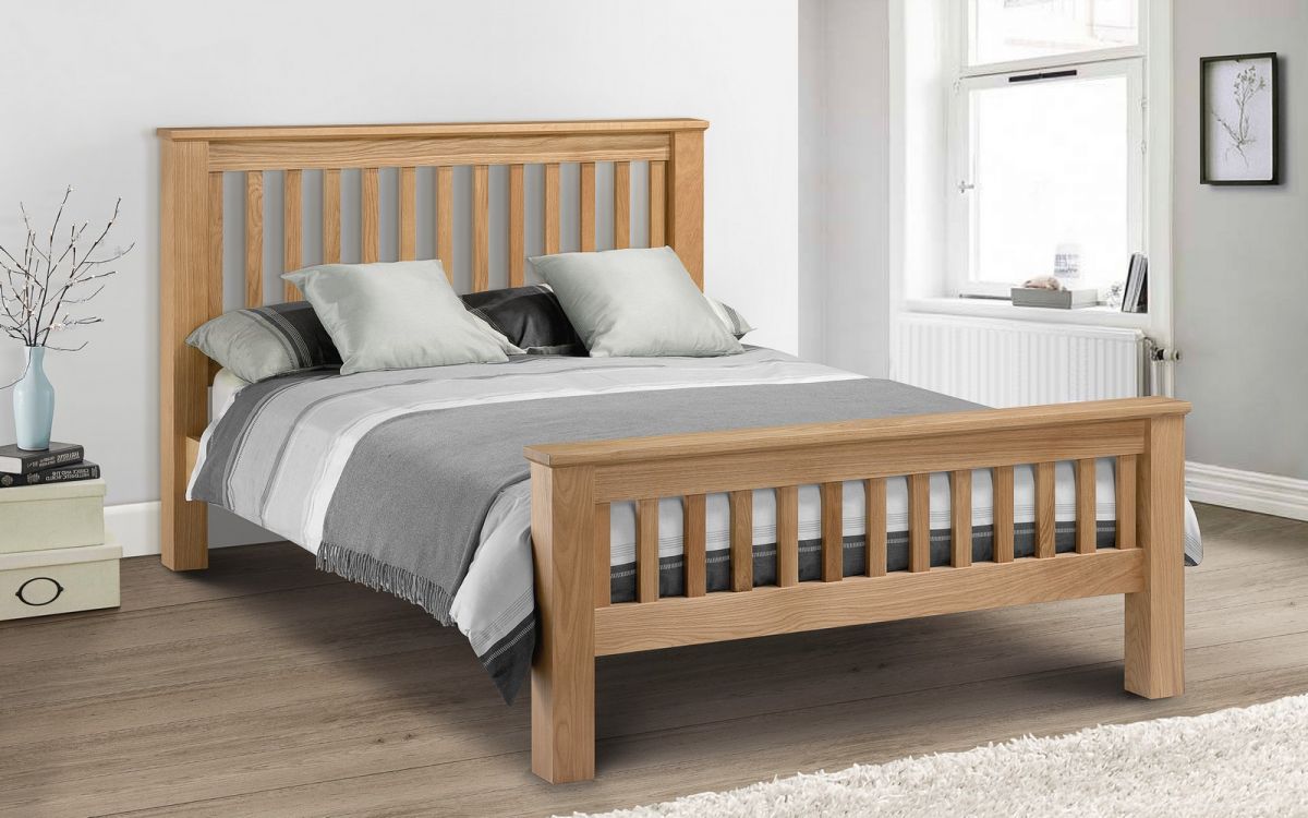 AMS002 Oak Bed Hfe 150Cm