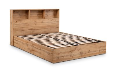 4Ft6 Ottoman Bed With Gas Lift Up System - Light Oak