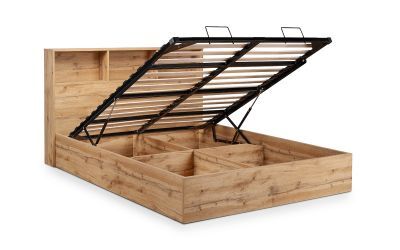 3Ft Ottoman Bed With Gas Lift Up System - Light Oak