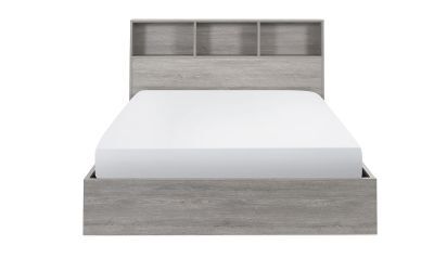 4Ft6 Ottoman Bed With Gas Lift Up System -Grey Oak