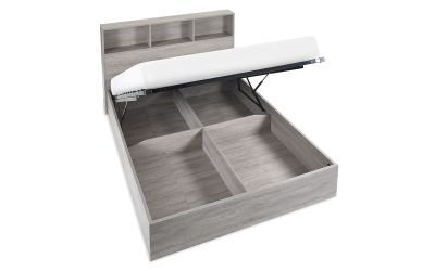 BAL004 3Ft Ottoman Bed With Gas Lift Up System - Grey Oak