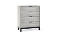 BAL103 4 Drawer Chest - Grey Oak