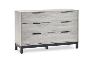 6 Drawer Wide Chest - Grey Oak