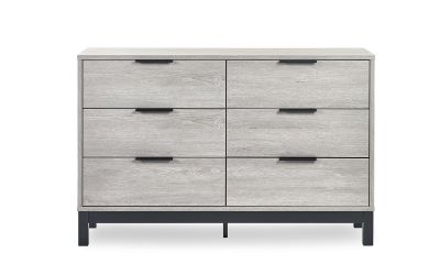 BAL104 6 Drawer Wide Chest - Grey Oak