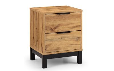 2 Drawer Bedside - Light Oak