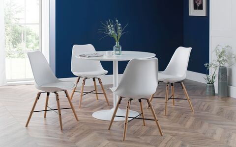 Round White Pedestal Table