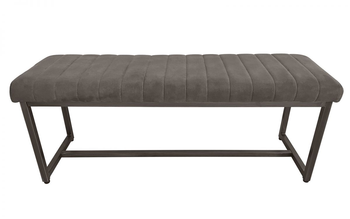 BRO019 Upholstered Bench - Charcoal