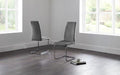 CAL201 Velvet Cantilever Dining Chair - Grey