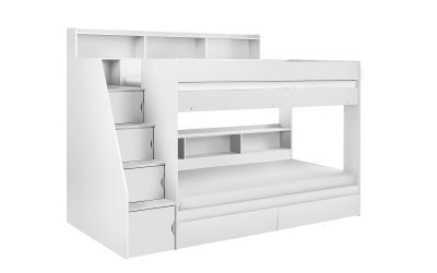 Staircase Bunk All White