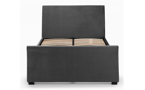 Bed With Drawers Dark Grey Velvet 180Cm